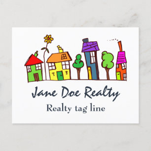 Realty Real Estate House Homes Realtor Holiday Postcard