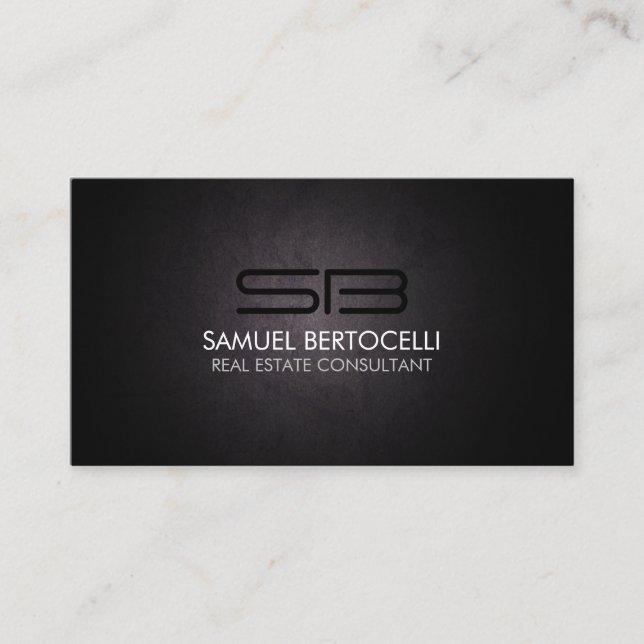 Realty Realtor Real Estate Consultant Monogram Business Card (Front)