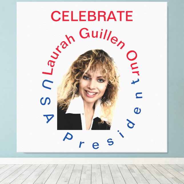 #REALUSAPRESIDENTLAURAHGUILLEN CANVAS PRINT (Insitu(Wood Floor))