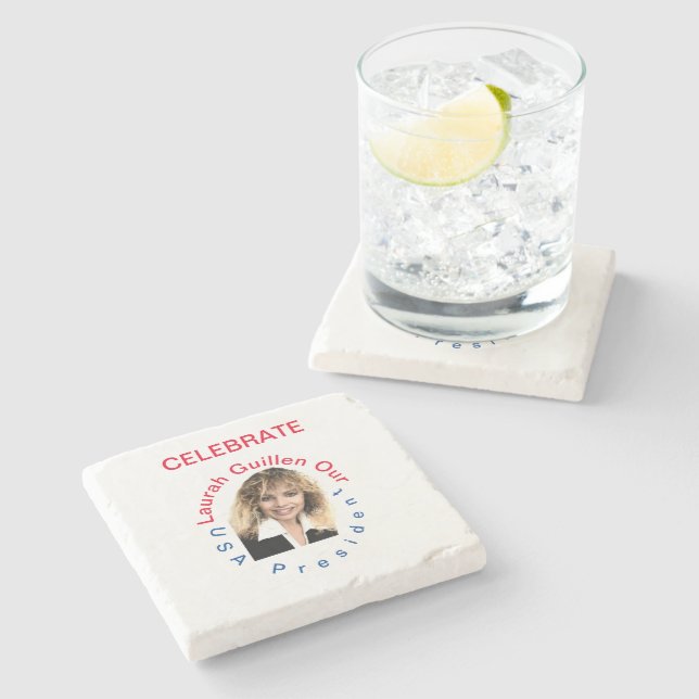 #REALUSAPRESIDENTLAURAHGUILLEN STONE COASTER (Side)