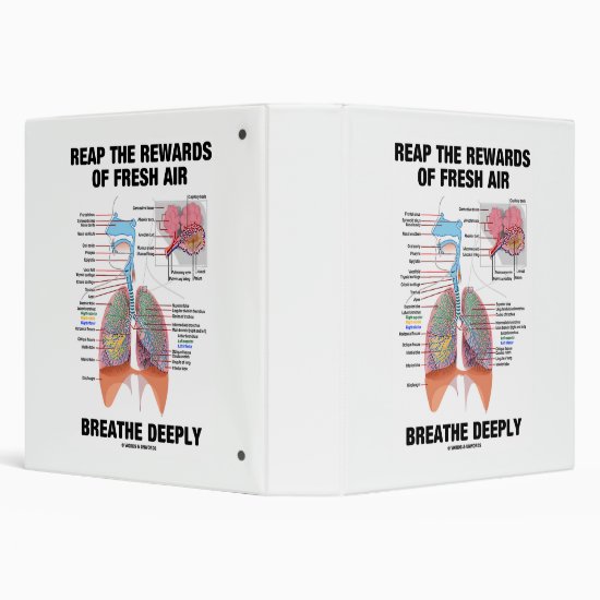 Reap The Rewards Of Fresh Air Breathe Deeply Lungs 3 Ring Binder