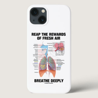 Reap The Rewards Of Fresh Air Breathe Deeply Lungs iPhone 13 Case