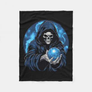 Reaper Death Skeleton Halloween Fleece Blanket