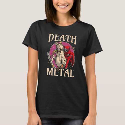 Reaper Rock Satan Unicorn For Concerts Festivals D T_Shirt