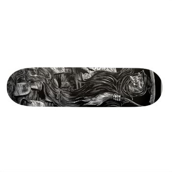 Reaper Skateboard/ Black And Grey Skateboard by tat2ts at Zazzle