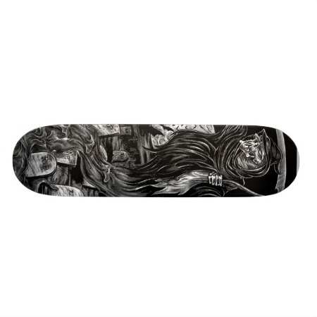 Reaper Skateboard/ Black And Grey Skateboard