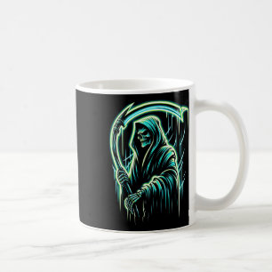 Reaper Skeleton Skull Cool Halloween Heavy Metal M Coffee Mug