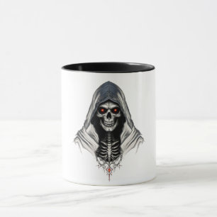 "Reaper Skull Mug - Gothic & Dark Art Coffee Cup"