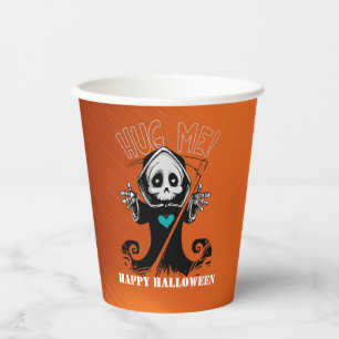 Reaper With Blue Heart Halloween Paper Cups