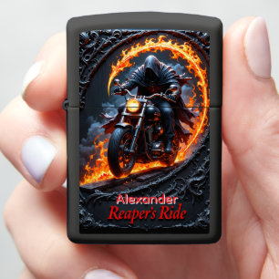 Reaper's Ride Hellfire Gate Black Case Zippo Lighter