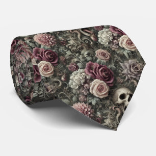 Reaping in the Roses – Gothic Victorian Neck Tie