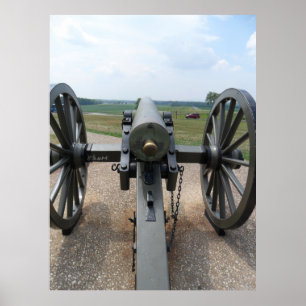 Rear of America Civil War Cannon Poster