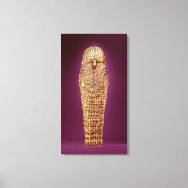 Rear view of one of the canopic coffins canvas print (Front)