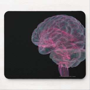 Rear view of the human brain mouse pad