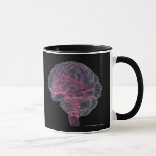 Rear view of the human brain mug