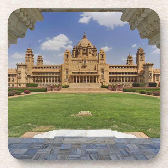 Rear view of Umaid Bhawan Palace hotel, Jodjpur, Coaster (Front)