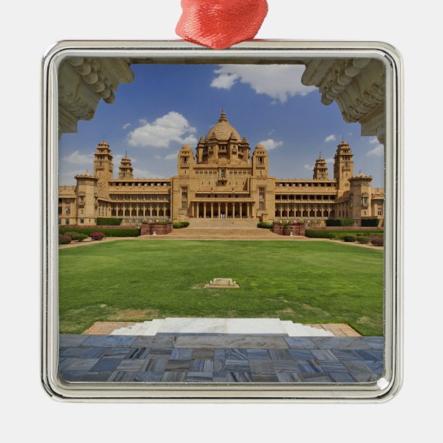 Rear view of Umaid Bhawan Palace hotel, Jodjpur, Metal Ornament (Front)