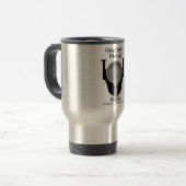 Rearden Metal Travel Coffe Mug, Atlas Shrugged Travel Mug (Front Left)