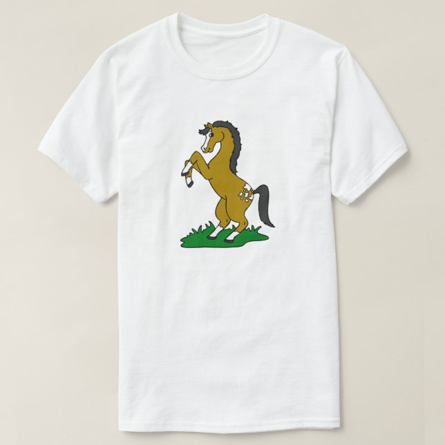 Rearing Appaloosa Hind Legs Equine Theme T-Shirt (Design Front)