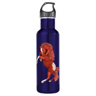 Rearing Appaloosa Horse Water Bottle