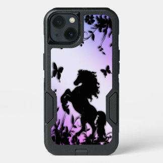 Rearing Black Stallion iPhone 13 Case