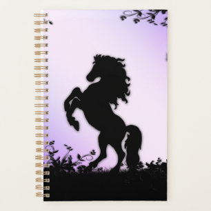 Rearing Black Stallion Planner