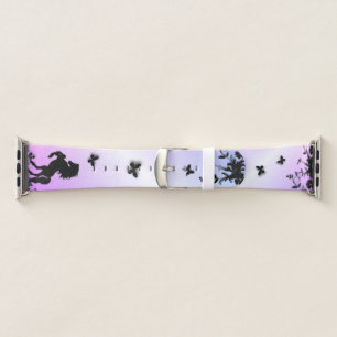 Rearing Black Stallion Purple Apple Watch Band