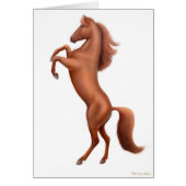 Rearing Chestnut Stallion Card (Front)
