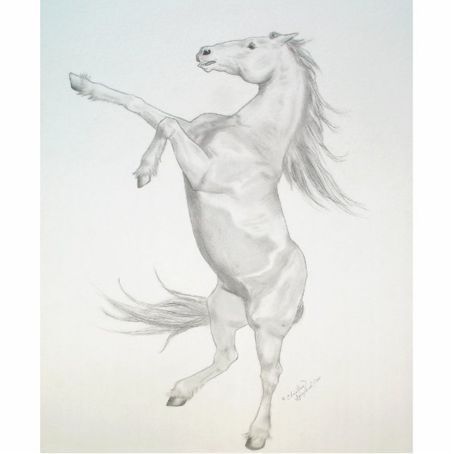 Rearing Horse, Acrylic Sculpture (Front)
