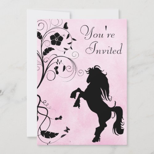 Rearing Horse Birthday Invitation