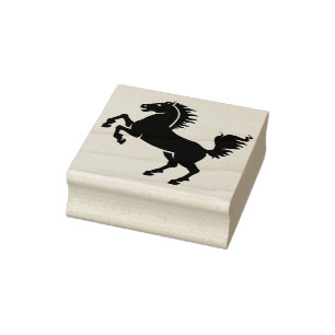 rearing horse art stamp