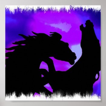 Rearing Horse Design Poster Print by HorseStall at Zazzle