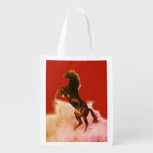 Rearing Horse Grocery Bag