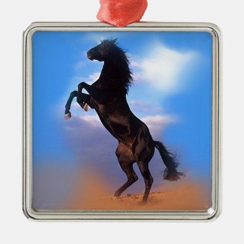 Rearing Horse Metal Ornament