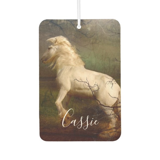Rearing Horse Monogram Name Air Freshener (Front)