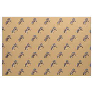 Rearing Horse Pattern Fabric