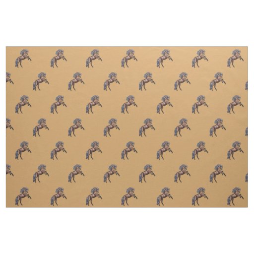 Rearing Horse Pattern Fabric