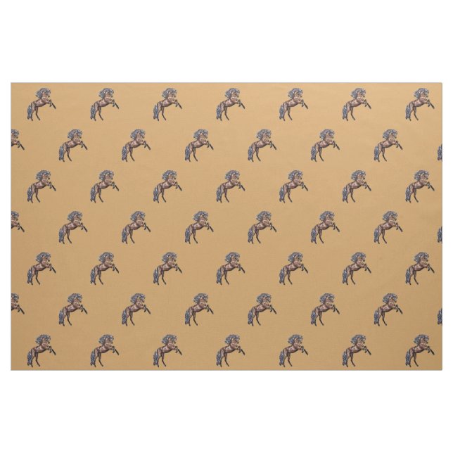 Rearing Horse Pattern Fabric (Fat Quarter)