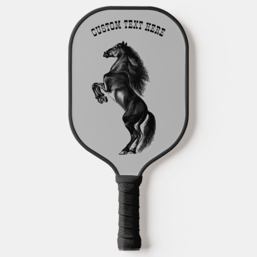 Rearing Horse Pickleball Paddle withy Custom Text