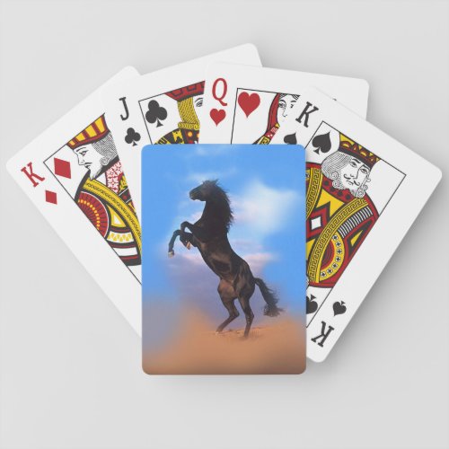 Rearing Horse Poker Cards