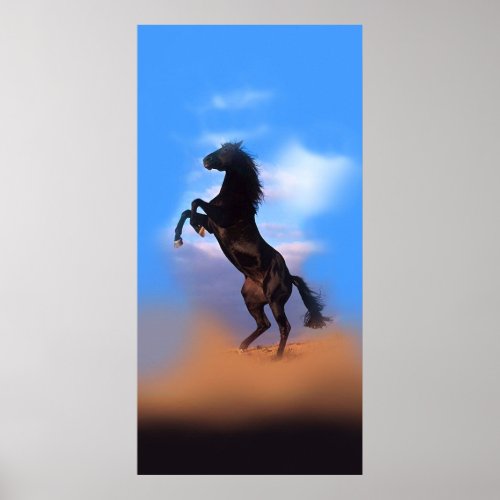 Rearing Horse Poster