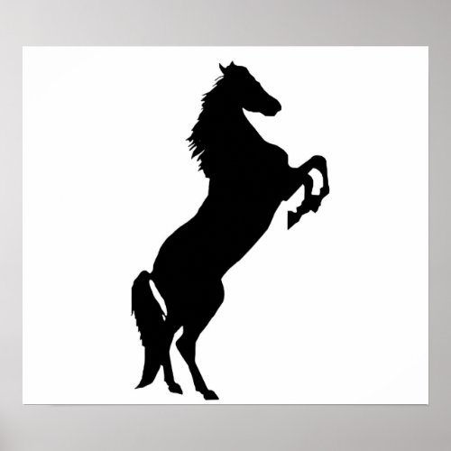 Rearing horse poster