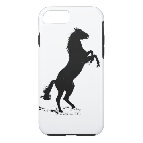 Rearing Horse Silhouette iPhone 87 Case