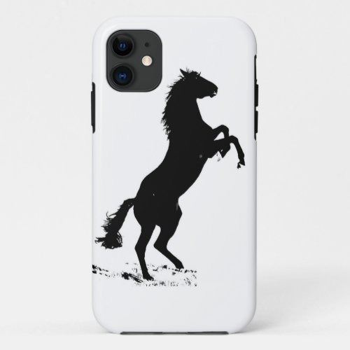 Rearing Horse Silhouette iPhone 11 Case