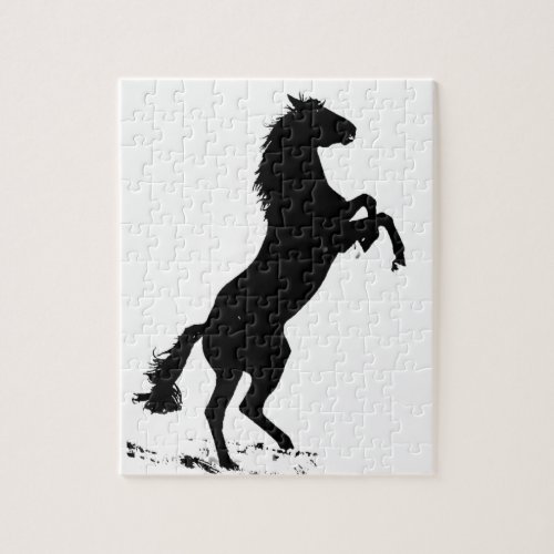 Rearing Horse Silhouette Jigsaw Puzzle