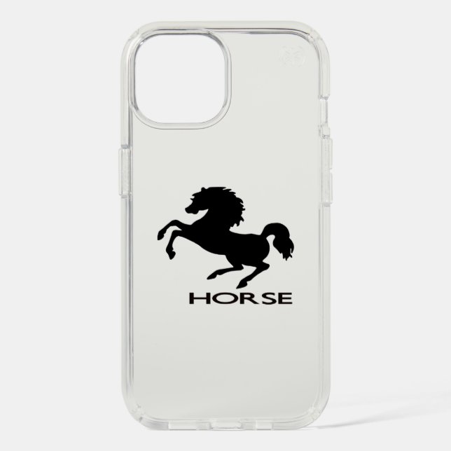 Rearing horse silhouette speck iPhone case (Front)