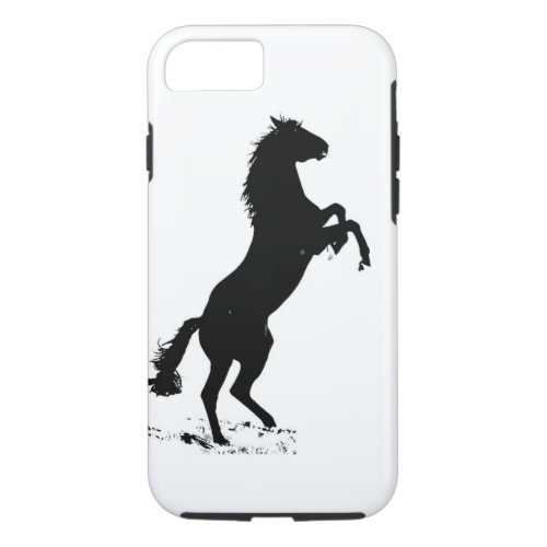 Rearing Horse Silhouette Tough iPhone 7 Case