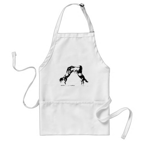 Rearing Horses Adult Apron