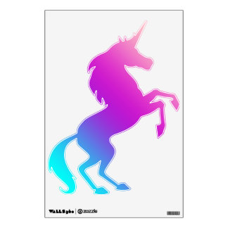 Rearing Unicorn Decal - Blues, Purples, Pinks