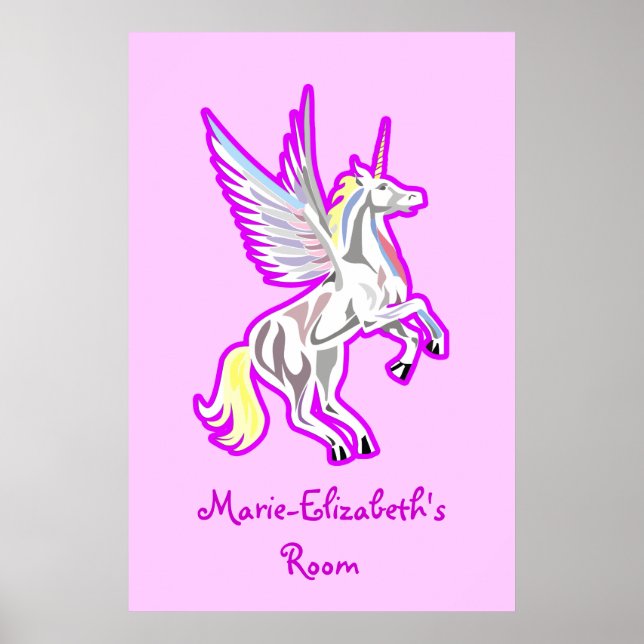 Rearing Unicorn Guardian Angel poster (Front)
